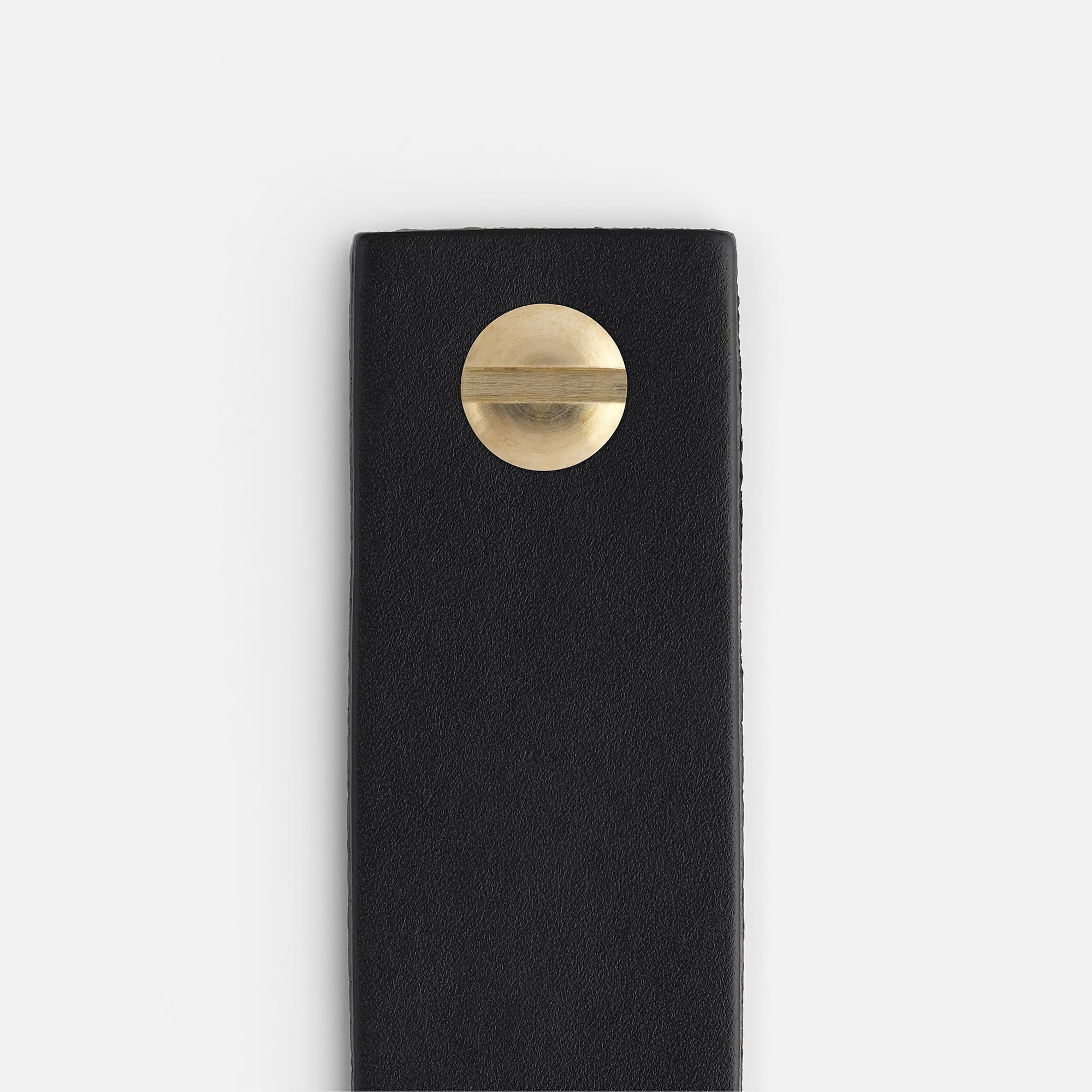 Black Leather with Brass