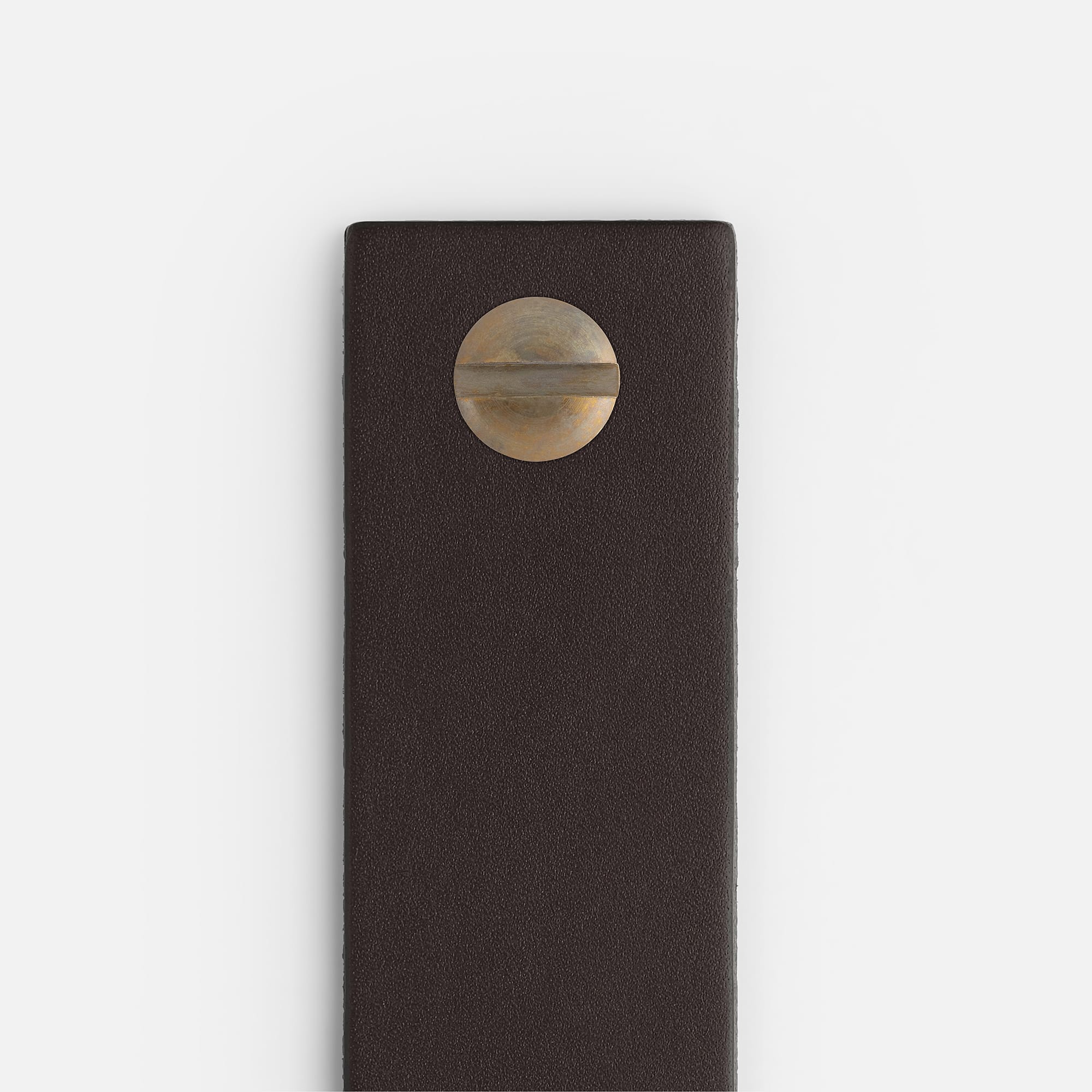 Chocolate Leather with Aged Brass