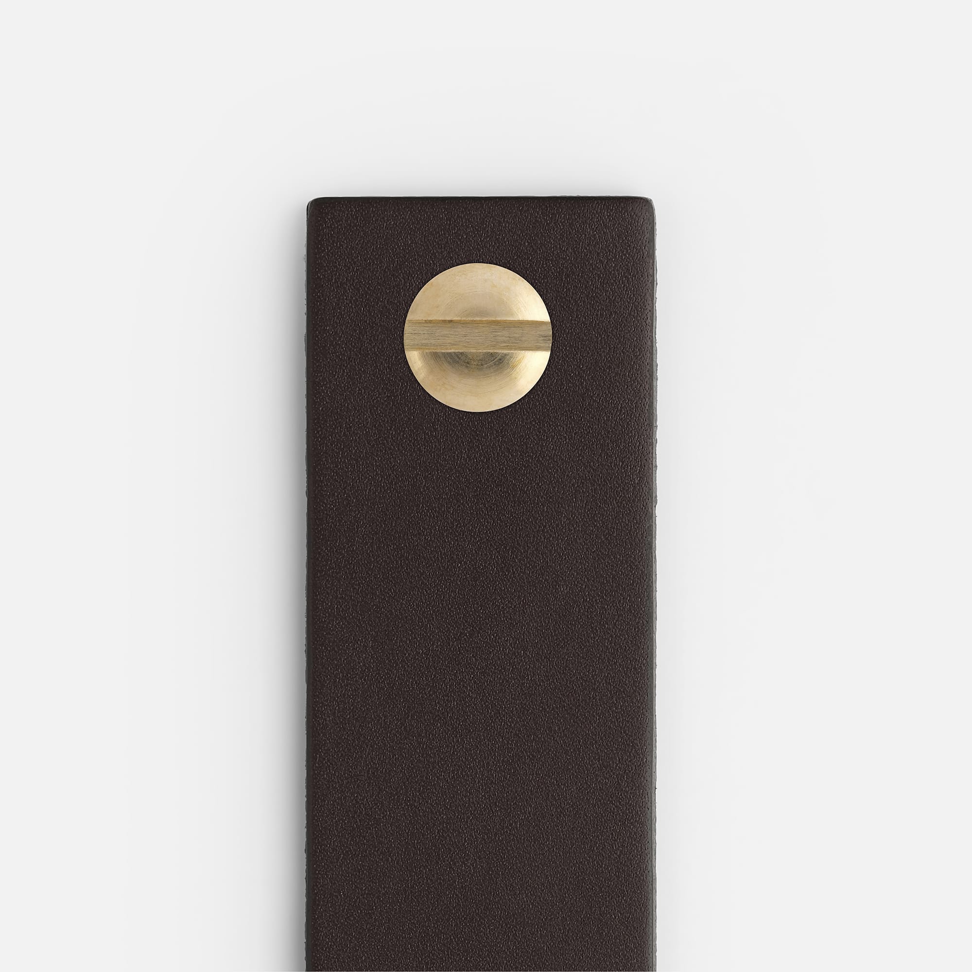 Chocolate Leather with Brass