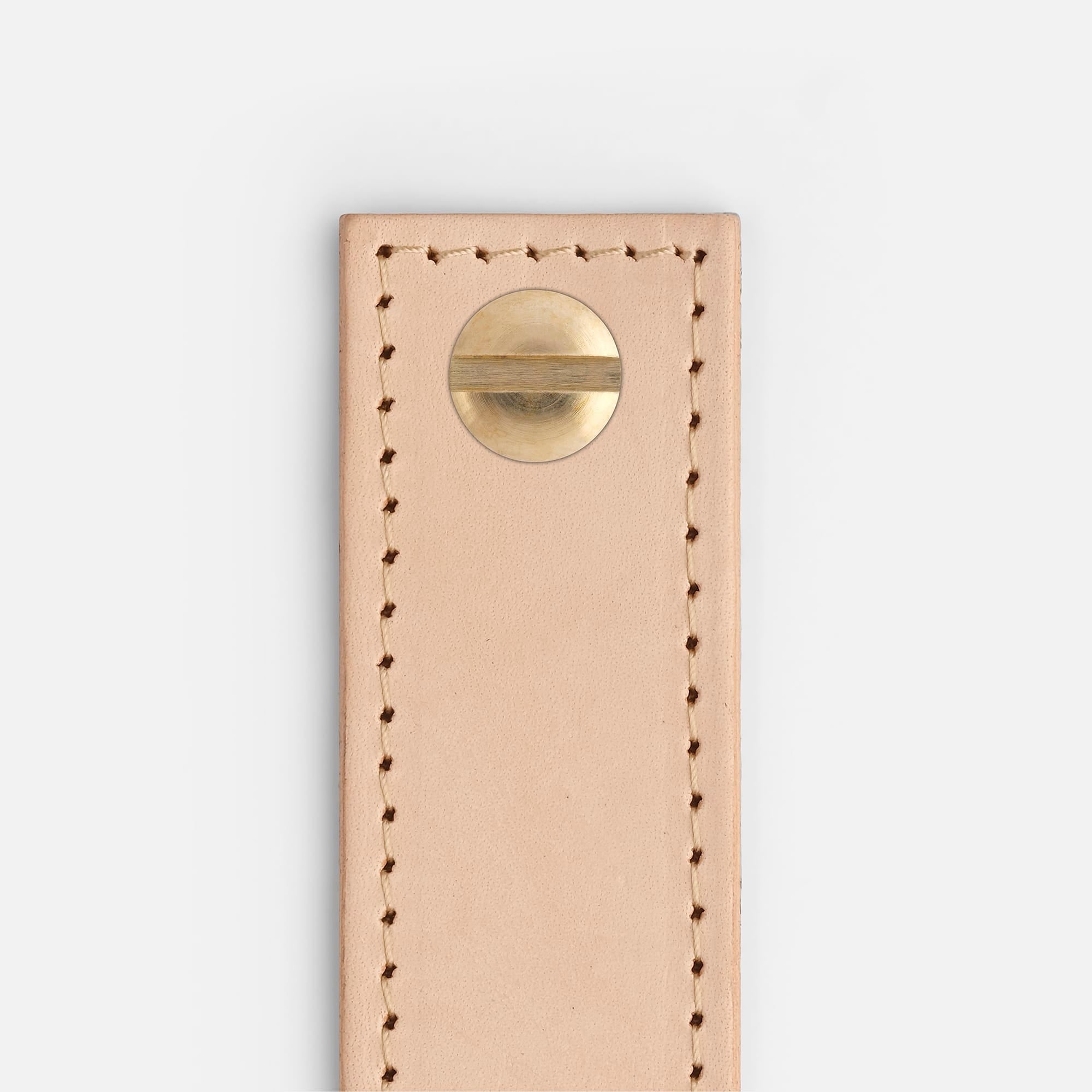 Natural Leather with Brass - Matching Stitch