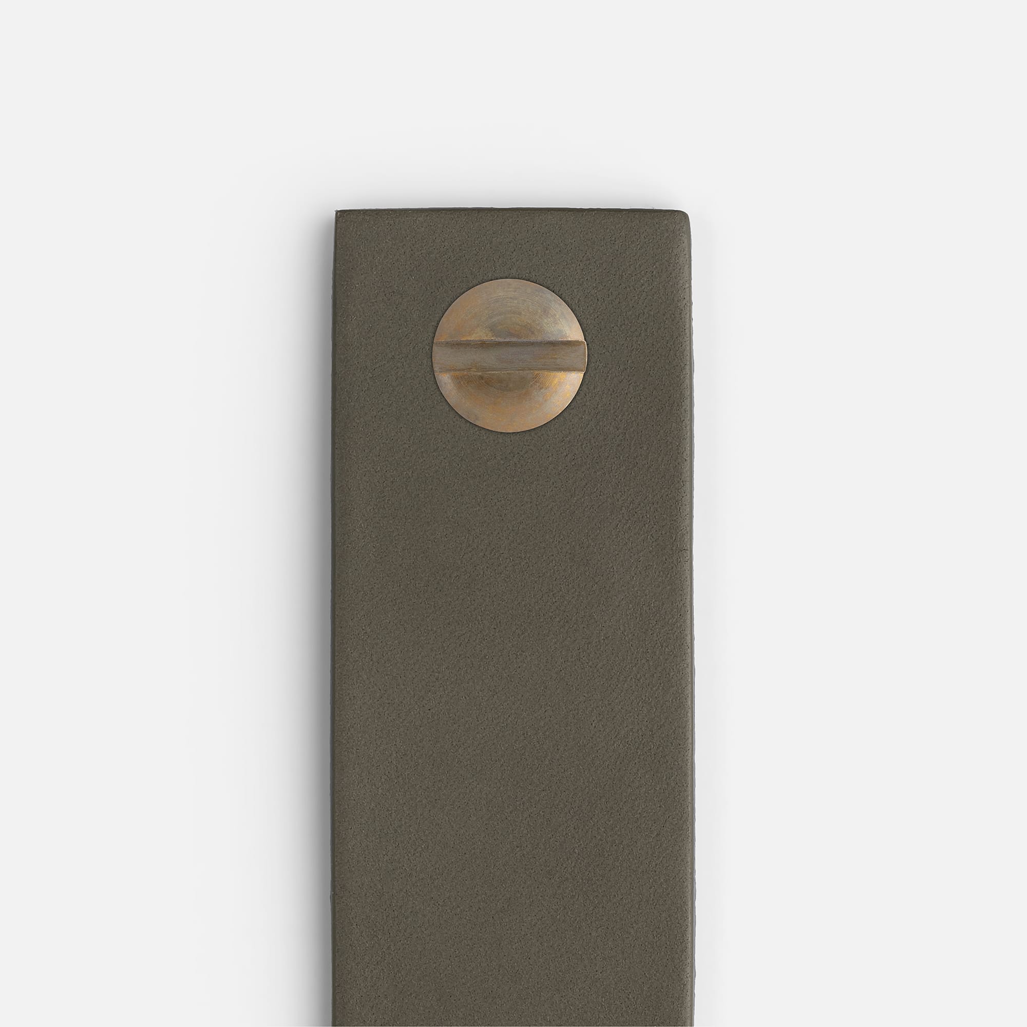 Olive Leather with Aged Brass