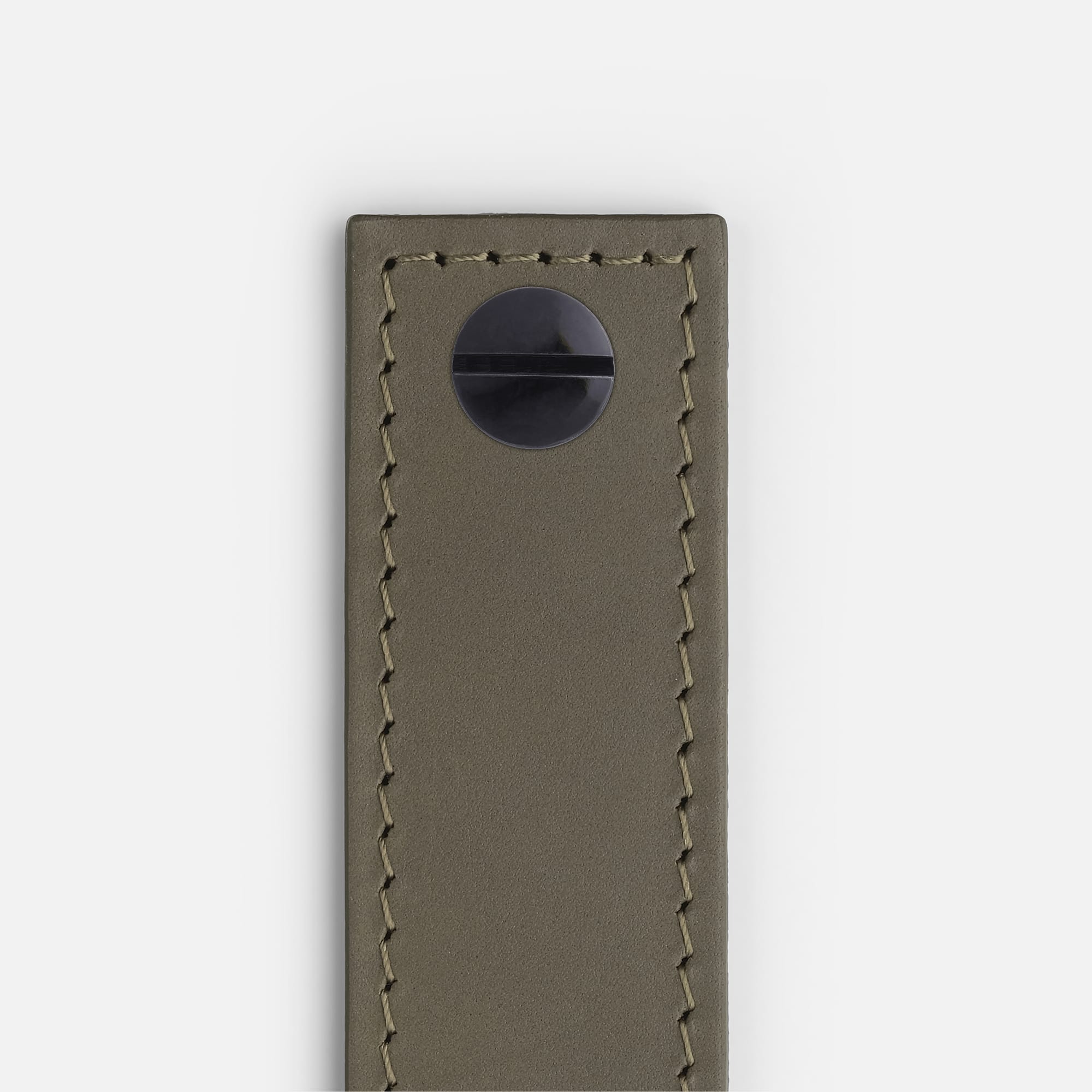 Olive Leather with Black SS - Matching Stitch