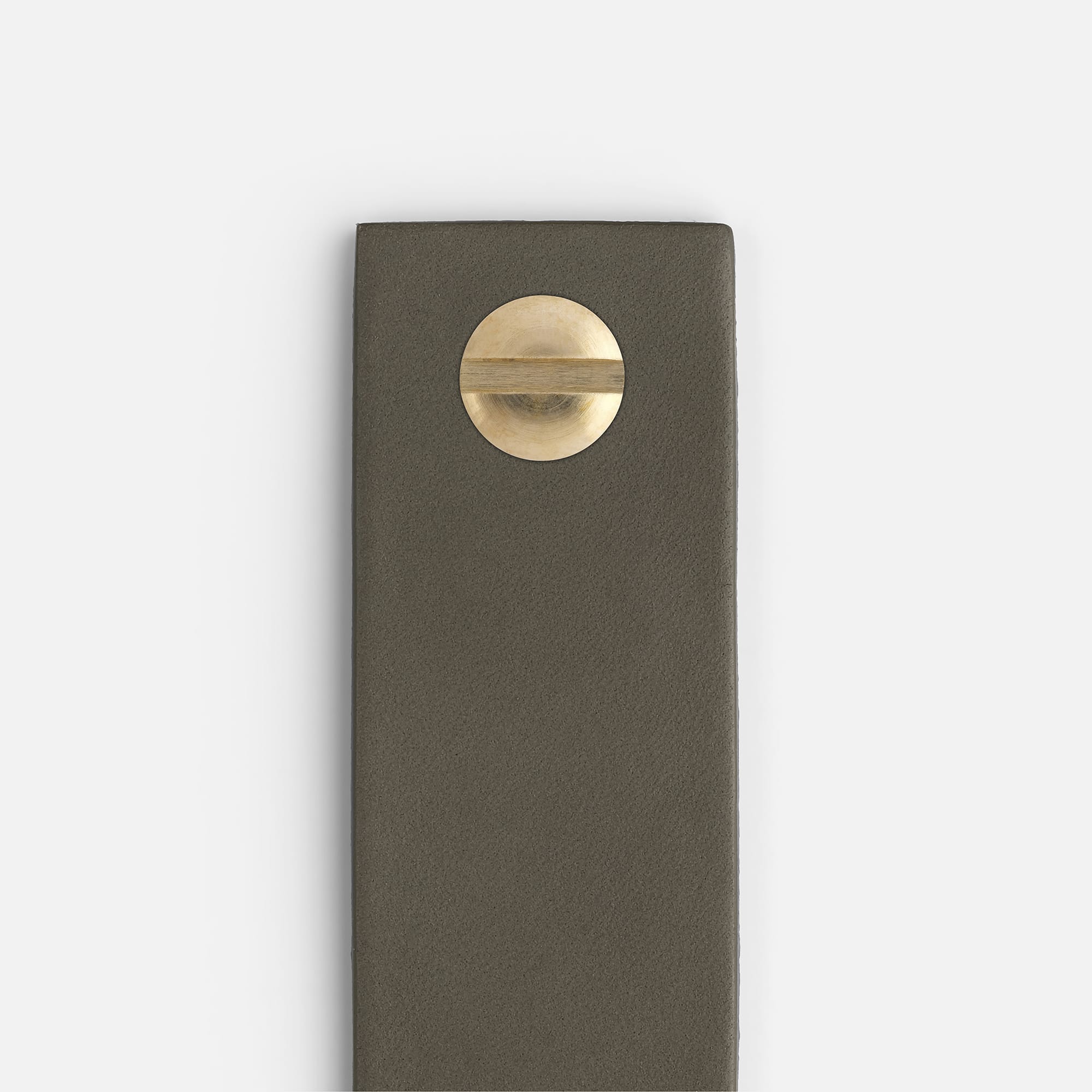 Olive Leather with Brass