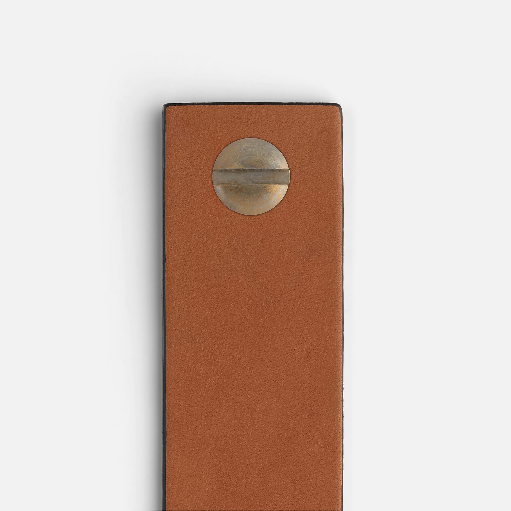 Saddle Tan Leather with Aged Brass