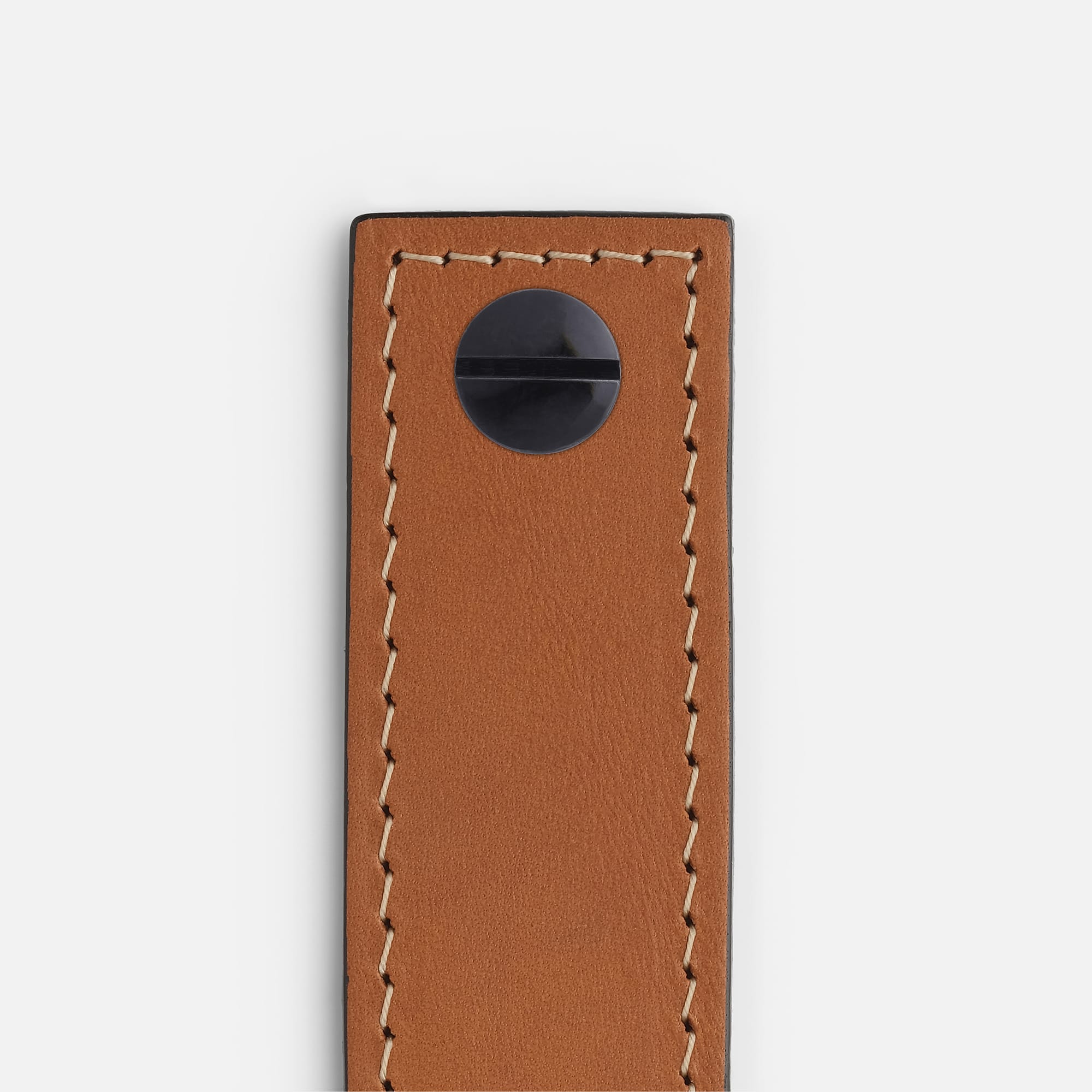 Saddle Tan Leather with Black SS - Contrast Stitch