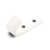 Leather Half Coat Hook | White